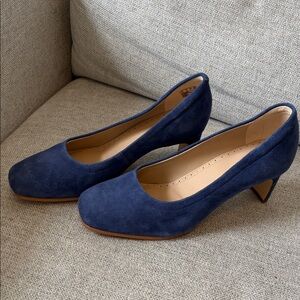 Clarks Elegant Navy Heels